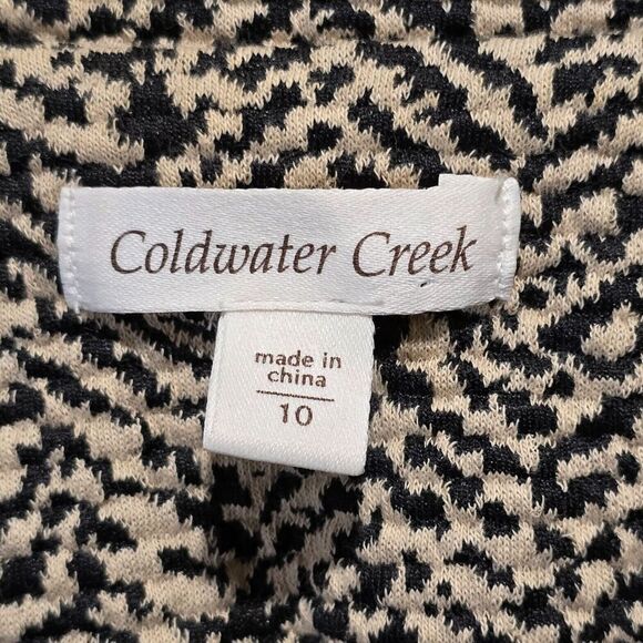 Coldwater Creek Work Blazer Jacket‎ 10 Beige Black Office Siren Corpcore Preppy - Picture 9 of 13